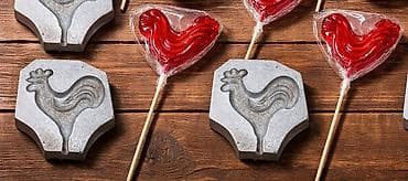 bronza fiqur: Şirniyyət qəlibləri, rəng - Gümüşü, Çuqun, Fiqur, 60 — 4