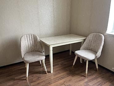 uşaq stol stul: Mətbəx üçün, İşlənmiş, Açılmayan, Dördbucaq masa, 2 stul — 1