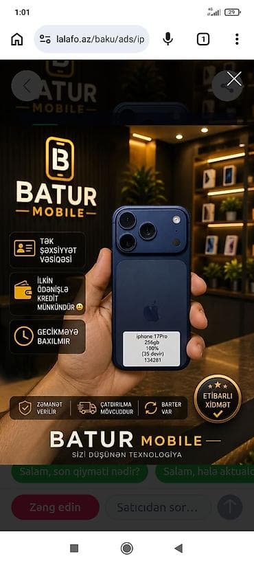 iphone 11 pro vip: IPhone 17 Pro, 256 GB, Mavi — 1