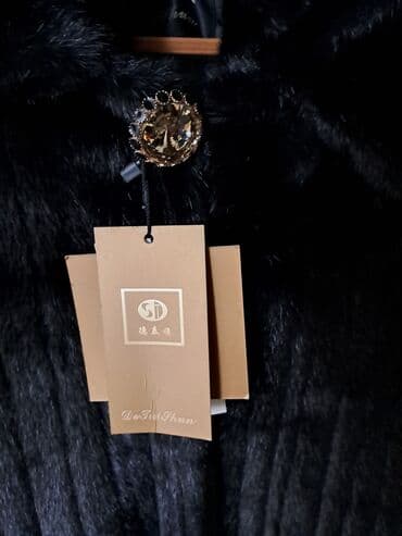 dələ xəzindən qadın şubası: Kürk, 2XL, rəng - Qara — 2