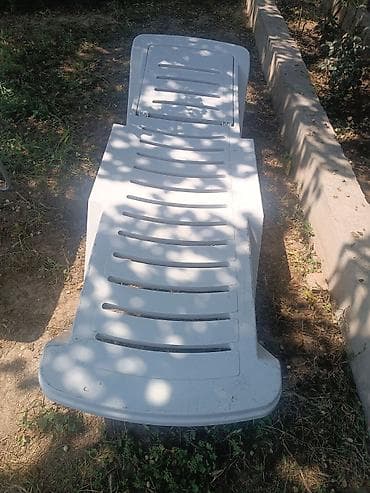Mebel: Açıq havada istirahət üçün plastik şezlonq - Material: möhkəm, hava — 2