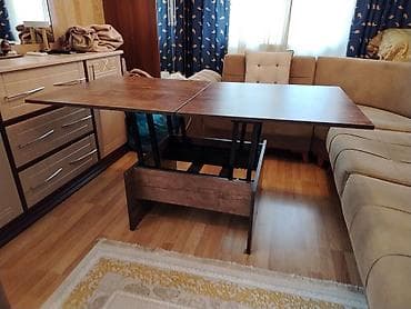 acilib yigilan stollar: Qonaq masası, İşlənmiş, Transformer, Laminat, Kvadrat masa — 1