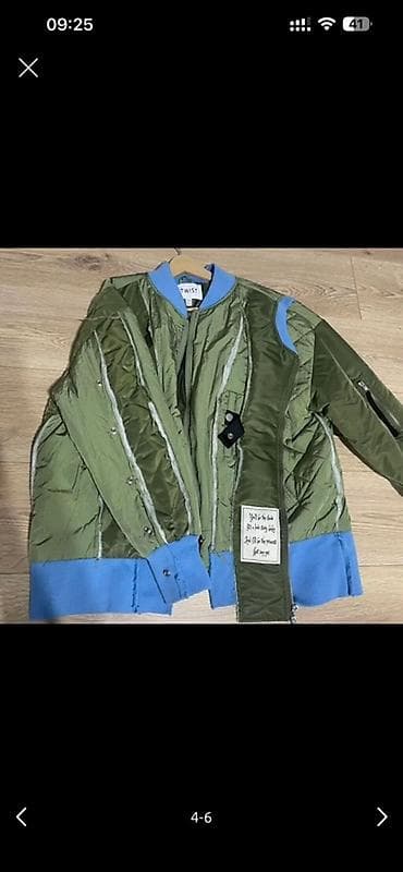 strap: TWIST brendi bomber üslubunda ikiqatlı jaket - Rəng: zeytun-yaşıl — 1