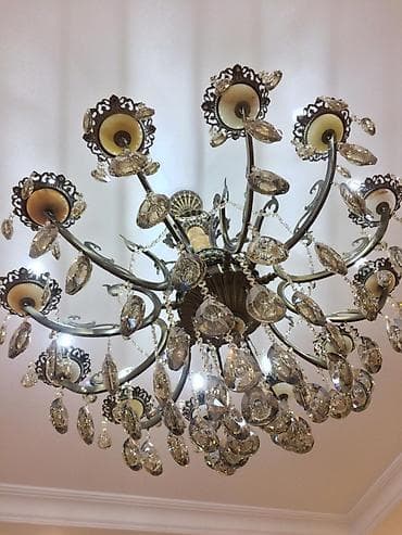 xrustal stekanlar: Çılçıraq, 10 və daha çox lampa, Xrustal — 1