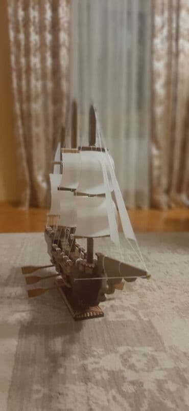 антикварные часы настенные: Taxta yelkənli gəmi maketi - Material: tamamilə ağacdan hazırlanmış — 3