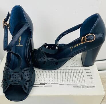 детские летние туфли: Размер: 37, цвет - Синий, Новый — 2