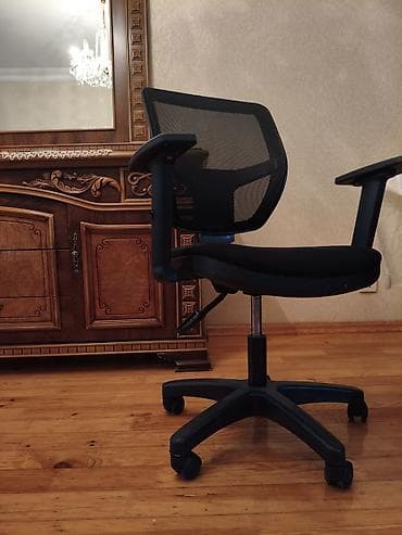 ofis kreslosu satisi: Ofis kreslosu – nəfəsalan tor arxa hissə və yumşaq parça oturacaq — 3