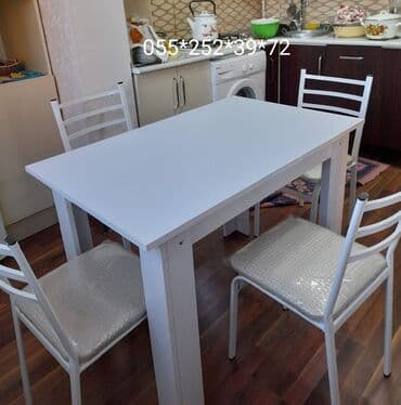 isdolar: Для кухни, Новый, Нераскладной, Прямоугольный стол, 4 стула — 12