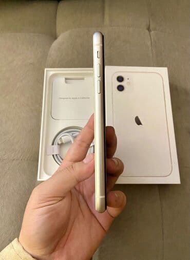 ikinci əl iphone 11: IPhone 11, 128 GB, Ağ, Face ID — 2