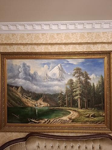 rəngləmək ucun şəkillər: Yağlı boya tablo – Böyük ölçülü mənzərə kompozisiyası - Süjet: dağlıq — 1