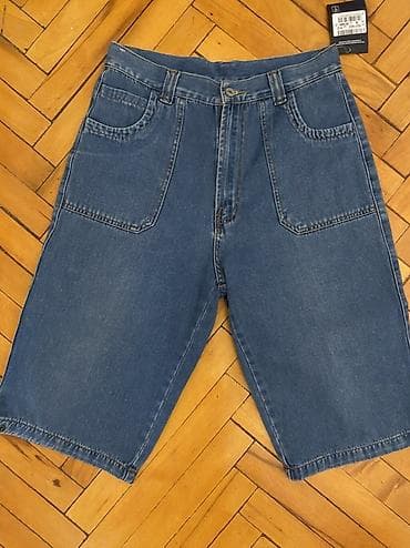 Qadınlar üçün denim bermuda şort bel 76 sm - Material: klassik orta — 2