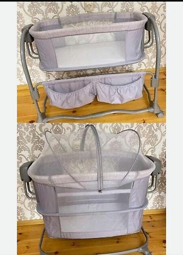 metbex mebeli gence: Oğlan və qız üçün, İşlənmiş, Beşik, Matras ilə, Yellənmə mexanizm ilə — 1