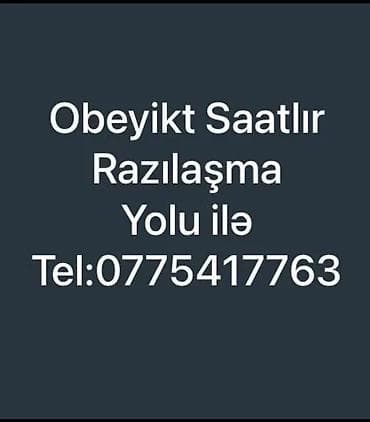 torpaq alqi satqisi: Obeyikt Saatılır Razılaşma yolu ilə — 1