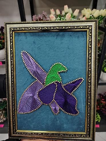 Əl işi dekorativ tablo – iplə çərçivə sənəti (string art) - Mövzu