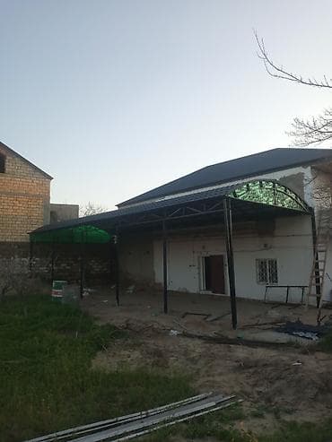 besedkalar dizayni: Metall konstruksiyalı darvazaüstü/böyük həyət çardağı – istehsal və — 4