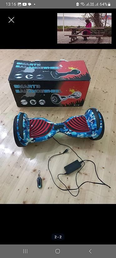 Elektrik nəqliyyatı: Smart10 Balance Wheel hoverboard - Rəng/naxış: mavi kamuflyaj gövdə — 2