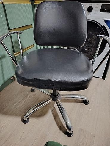 Ofis/kafe üçün döndürülən kreslo - Rəng: qara - Oturacaq və bel — 2