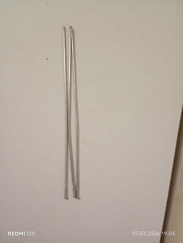 hamam tusu: Alüminium trikotaj sancaqları (toxuculuq iynələri) – 3 ədəd dəst - — 2