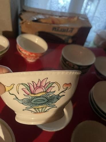 Süfrə ləvazimatları: Kasalar, rəng - Yaşıl, Keramika — 4