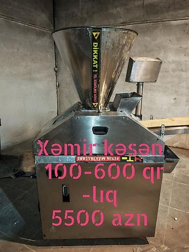 Digər biznes avadanlığı: Xəmir kəsən, 100-600 qr arası az işlənmiş. Yeni kimidir — 1