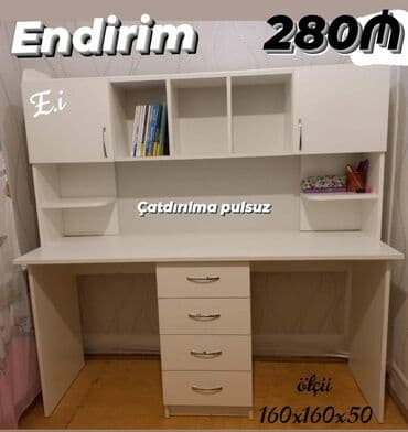 usaqlar ucun yazi masalari: Oğlan və qız üçün, Yeni, Siyirməli, Yazı masası, Stulsuz — 1