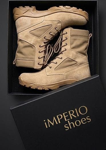 bot batinka: İmperio Shoes hərbi bot - Material: keyfiyyətli təbii dəri və möhkəm — 1