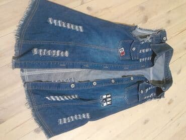 cins pencekler instagram: Cins jilet - Material: qalın mavi denim - Dizayn: qolsuz, kenarları — 2