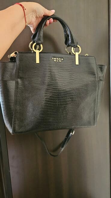 Tosca Blu dəri qara çanta təzə kimi
