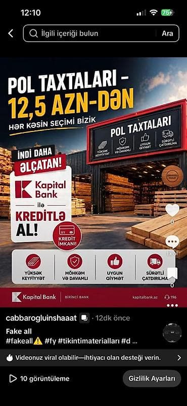 Məhsul: Pol taxtaları - Qiymət: 12,5 AZN-dən - Seçim: Hər kəsin