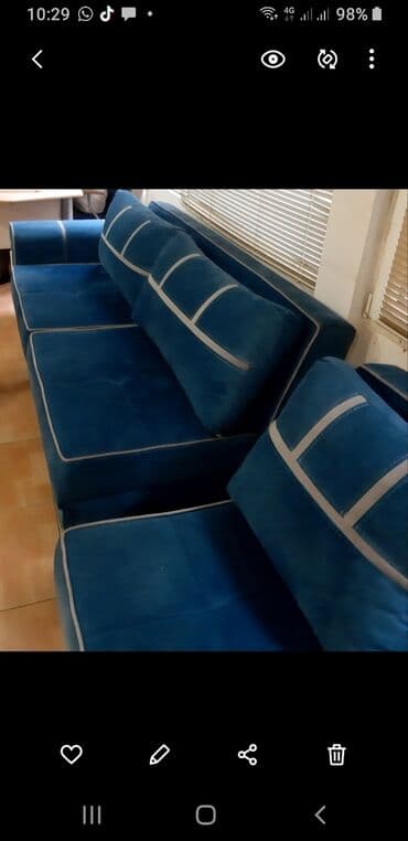 Divanlar: Künc divan, Yeni, Açılmayan, Bazasız, Vеlur parça, Çatdırılma yoxdur — 3