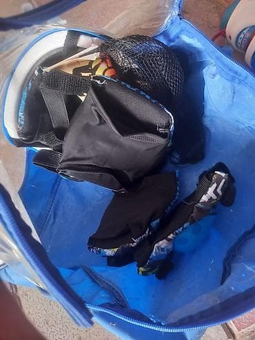 təkərli çantalar: Uşaq dördtəkərli konki dəsti - Rəng: mavi-ağ - Növ: klassik — 3