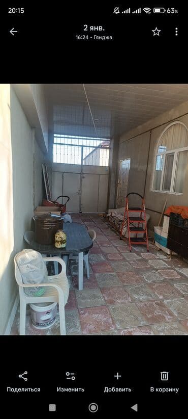 gencede satilan ucuz heyet evleri: 1 otaqlı, 37 kv. m, Orta təmir — 7