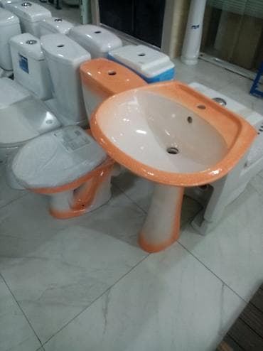 Unitaz ve tulpan desti. Rusiya istehsali. Rengli model. Catdirilma — 3