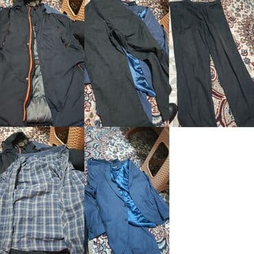 qaqa stili: Kişi geyim dəsti ÇOXXX UCUZ SATILIR - Qışlıq tünd göy rəngli — 1
