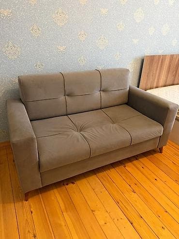 metbext mebel: Mebel və məişət texnikası paketi - Divan: Sadə xəttli, yumşaq süet — 5