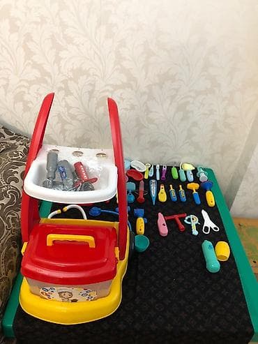 Игрушки: Uşaq üçün həkim temalı oyun dəsti - Rəngarəng plastik həkim alətləri — 4