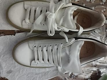 Alexander McQUEEN tərzində ağ kişi krossovkaları - Rəng: ağ, arxa — 3