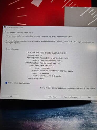 Yeni MSI, 16 ", Intel Core i9, 1 TB — 3