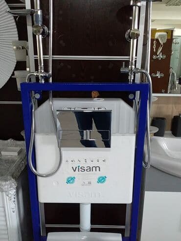 demir su çənləri: Baçok. Gizli baçok. İnstalyasiya. Divar içi unitaz baçoku. Türkiyə — 1