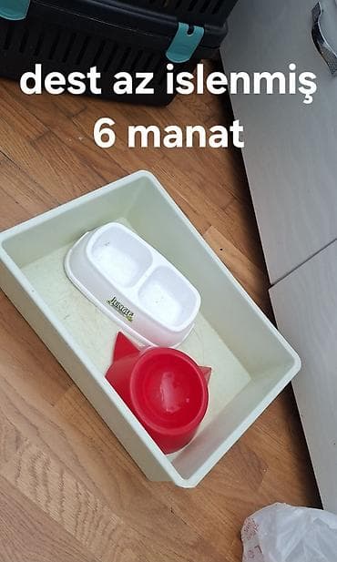 pişik cantaları: Ev heyvanları üçün aksesuarlar 1) Daşıma qabı + tualet qabı + yemək — 5