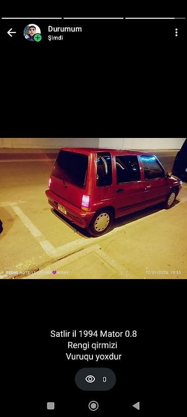 tap az ucuz masinlar: Satılır: 1994 il, 0.8 mator, qırmızı rəng. Xüsusiyyətlər: - Kiçik — 1
