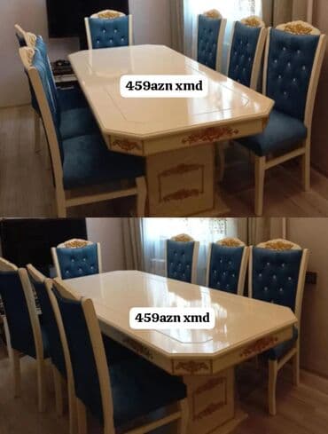 Daewoo: Для гостиной, Новый, Нераскладной, Прямоугольный стол, 6 стульев — 1