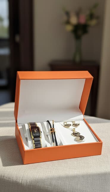 bahali qol saatlari: Yeni, Klassik Saat dəsti, rəng - Qızılı — 1