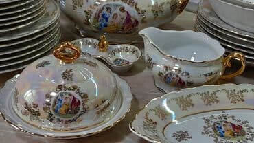 Qab-qacaq və mətbəx ləvazimatları: Nahar dəsti, Farfor, 6 nəfərlik, Çexiya — 3