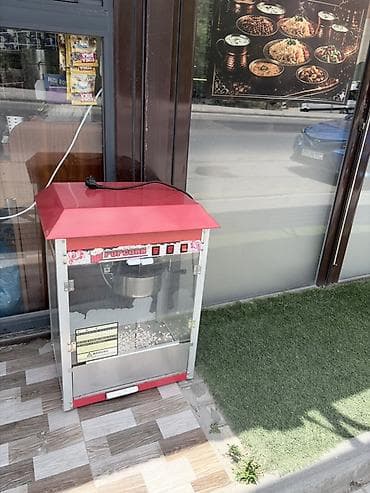 Restoran, kafe avadanlığı: Popkorn maşını – elektriklə işləyən vitrinli model - Qırmızı damlı — 2