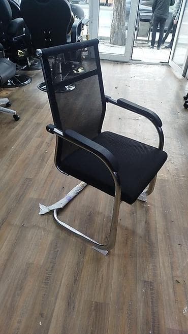 ofis kreslo satışı: Mesh arxa dayaqlı ofis/ziyətçi kreslosu - Rəng: qara - Oturacaq — 1