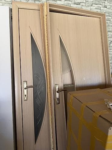 giris qapi: İkiqat giriş qapısı dəsti 2 ədəd - Material: MDF-lam təbəqəli ağac — 2