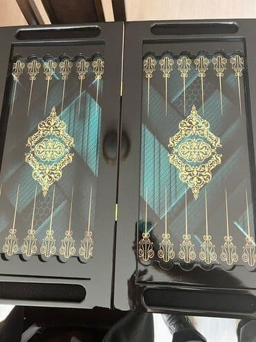 fosfor rengi: Məhsul: Naxışlı taxta tavla dəsti - Material: Laklanmış bərk taxta — 2