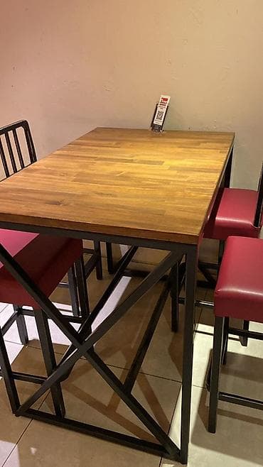 Mətbəx üçün, Açılmayan, Dördbucaq masa, 4 stul — 1