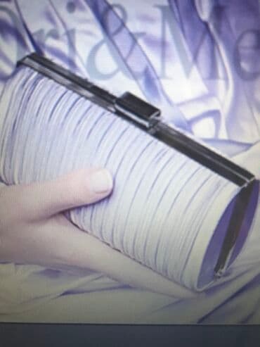 qaşlı çanta: Клач новый красивого серого цвета — 1